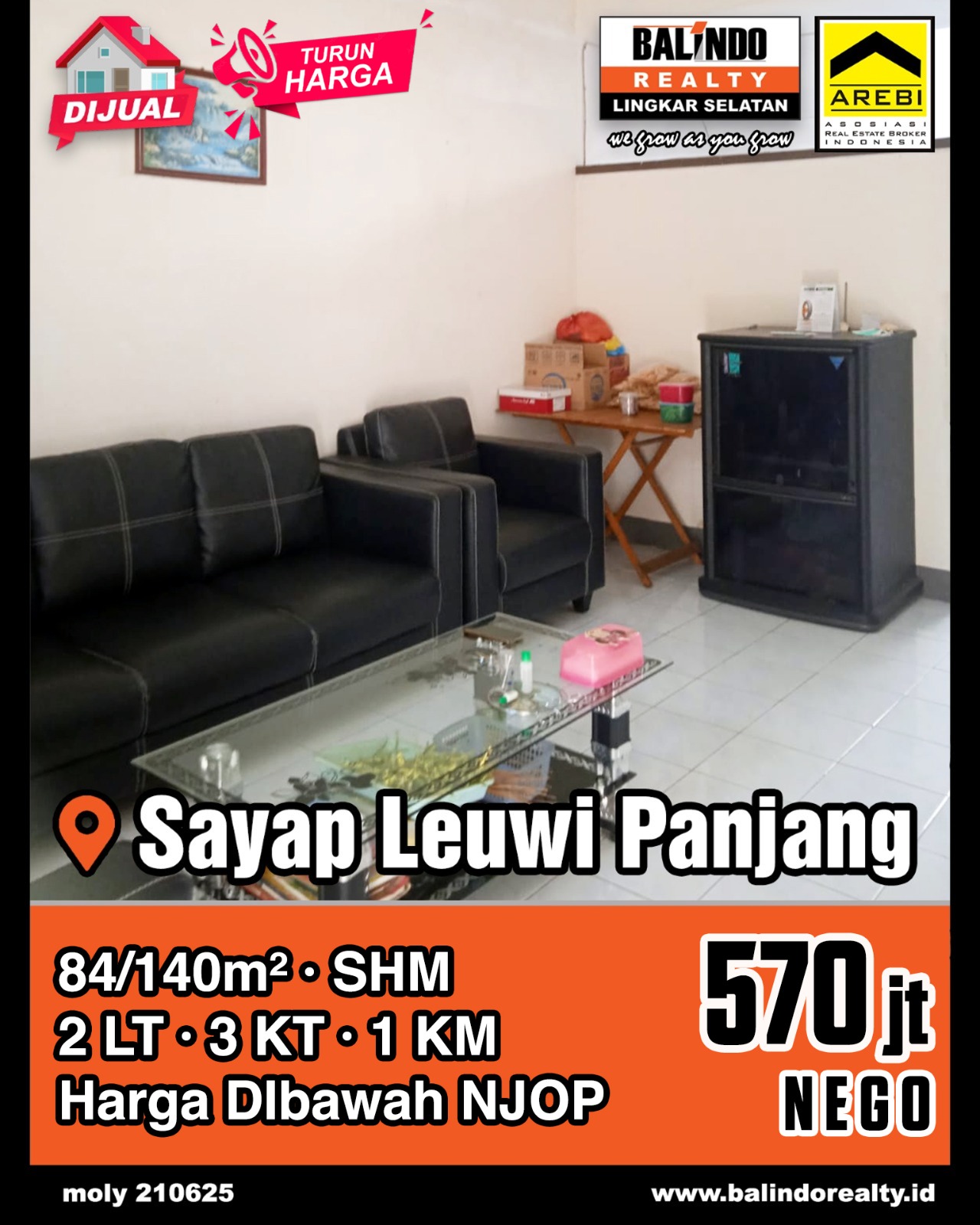 Dijual Rumah Nyaman 2 Lantai di Sayap Leuwi Panjang
