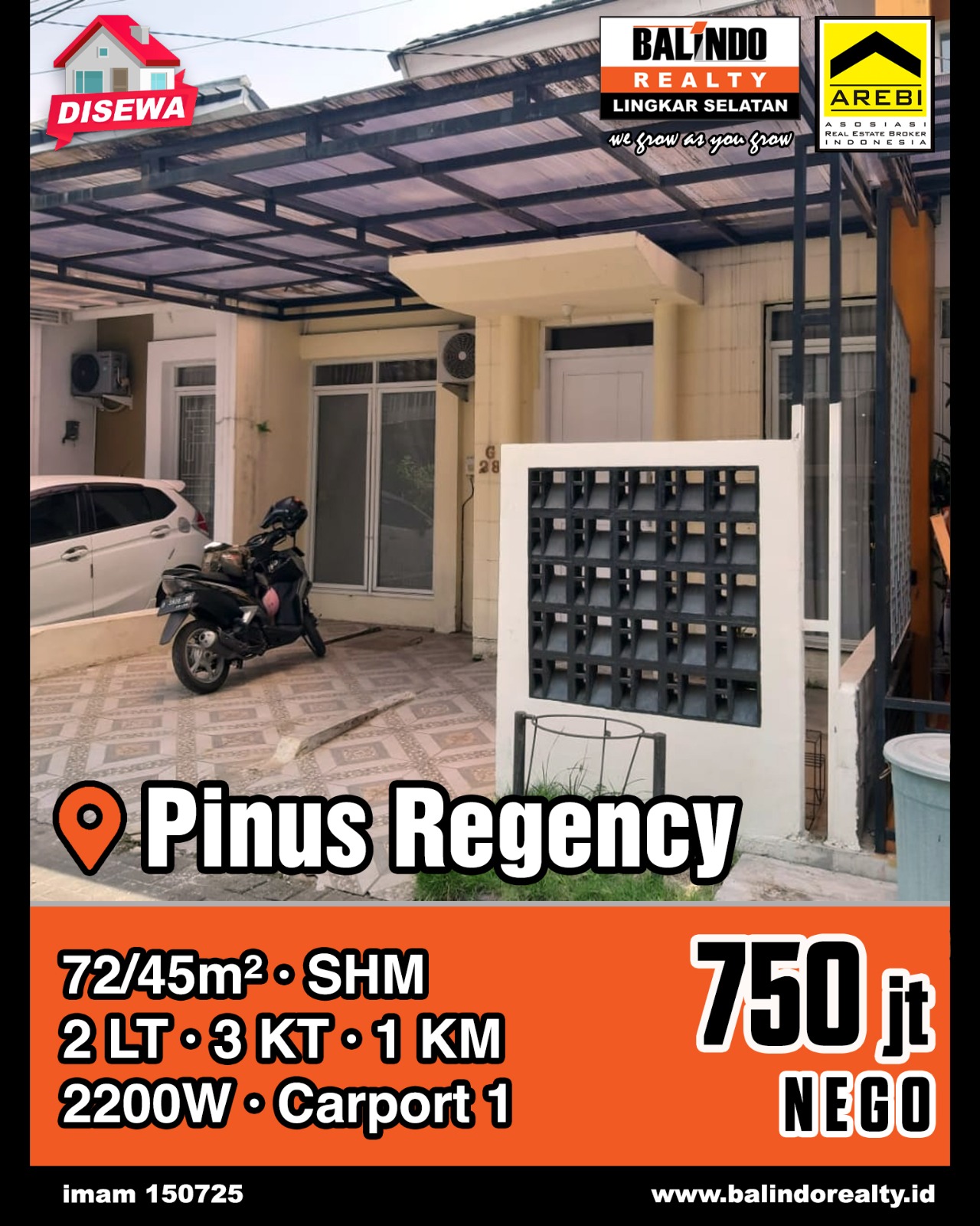 DIjual Rumah Bagus dan Nyaman di Pinus Regency