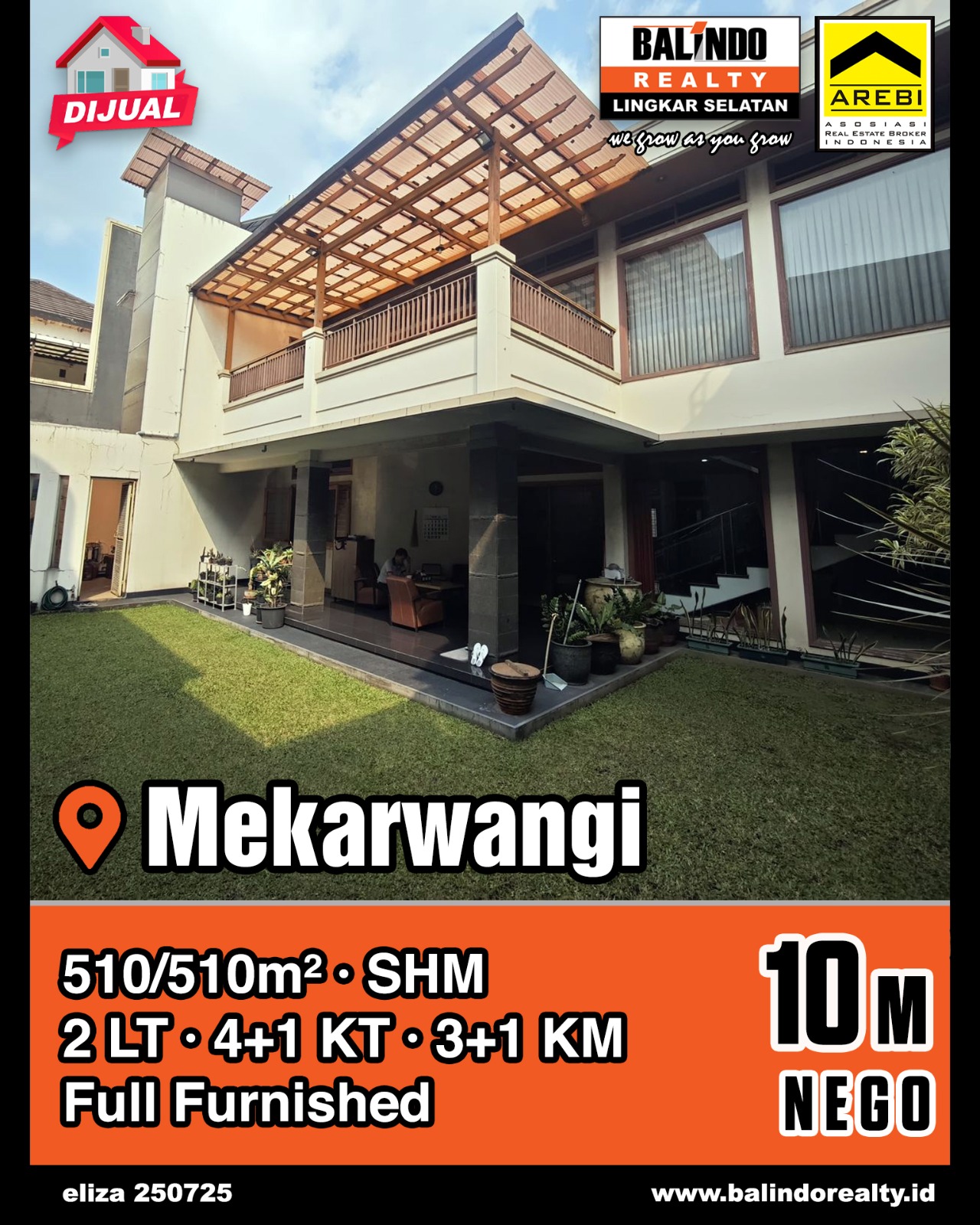 Dijual Rumah Mewah dan Nyaman Full Furnished di Mekarwangi