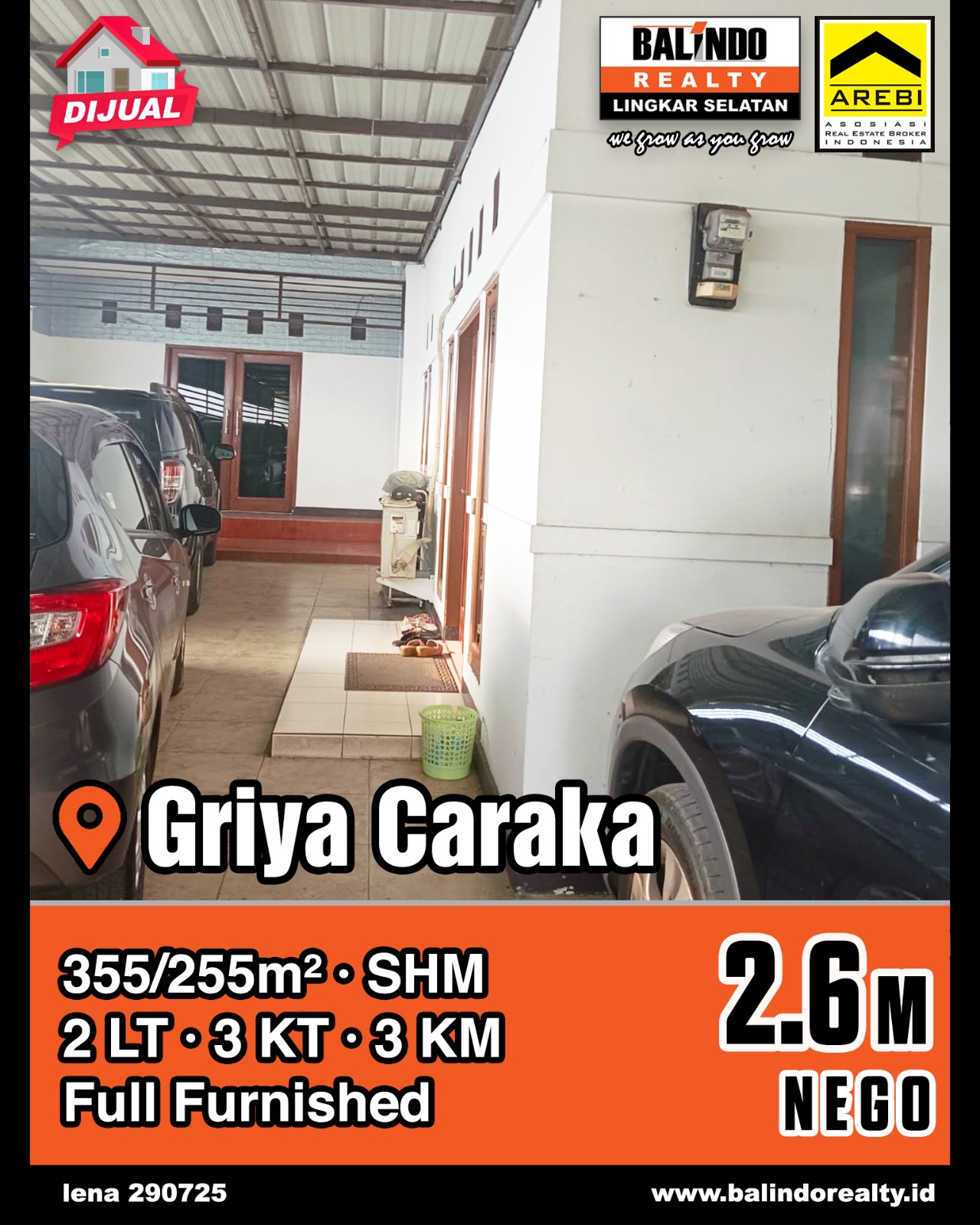 Dijual Rumah Bagus Strategis Tengah Kota di Griya Caraka