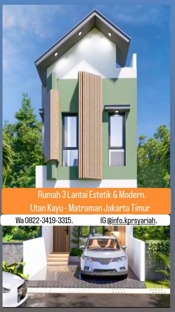 Rumah modern 3lantai strategis Utan Kayu Matraman Jakarta Timur