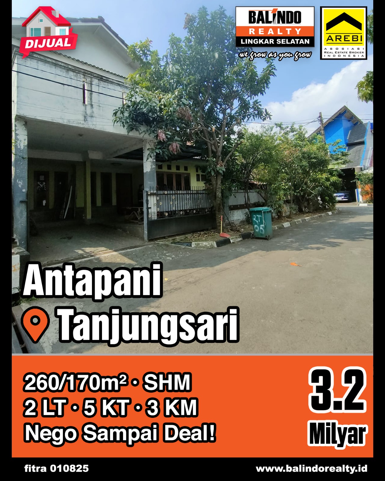Dijual Rumah Strategis Tengah Kota di Antapani Tanjungsari