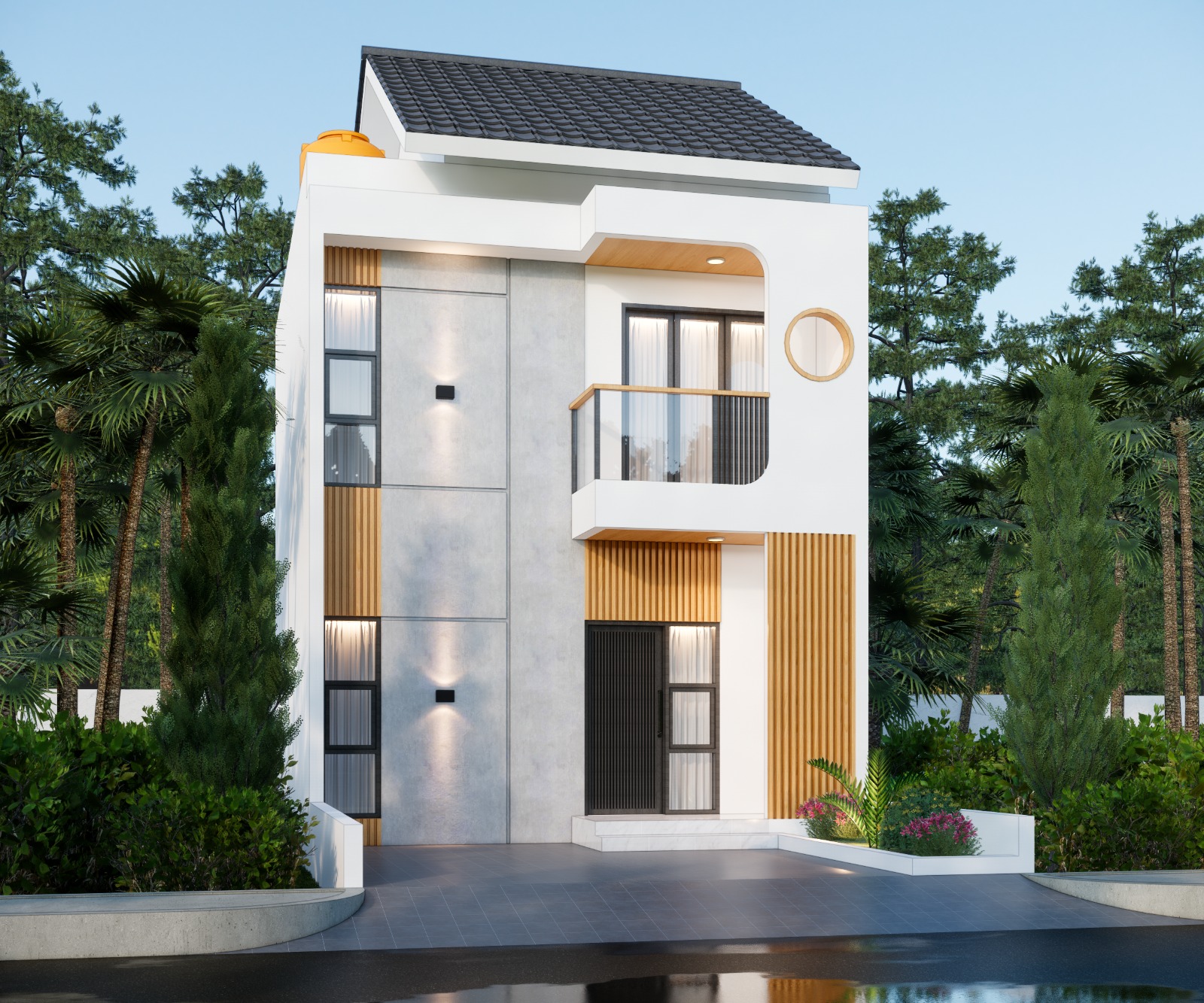 Hunian exclusive 2 lantai design mewah harga murah