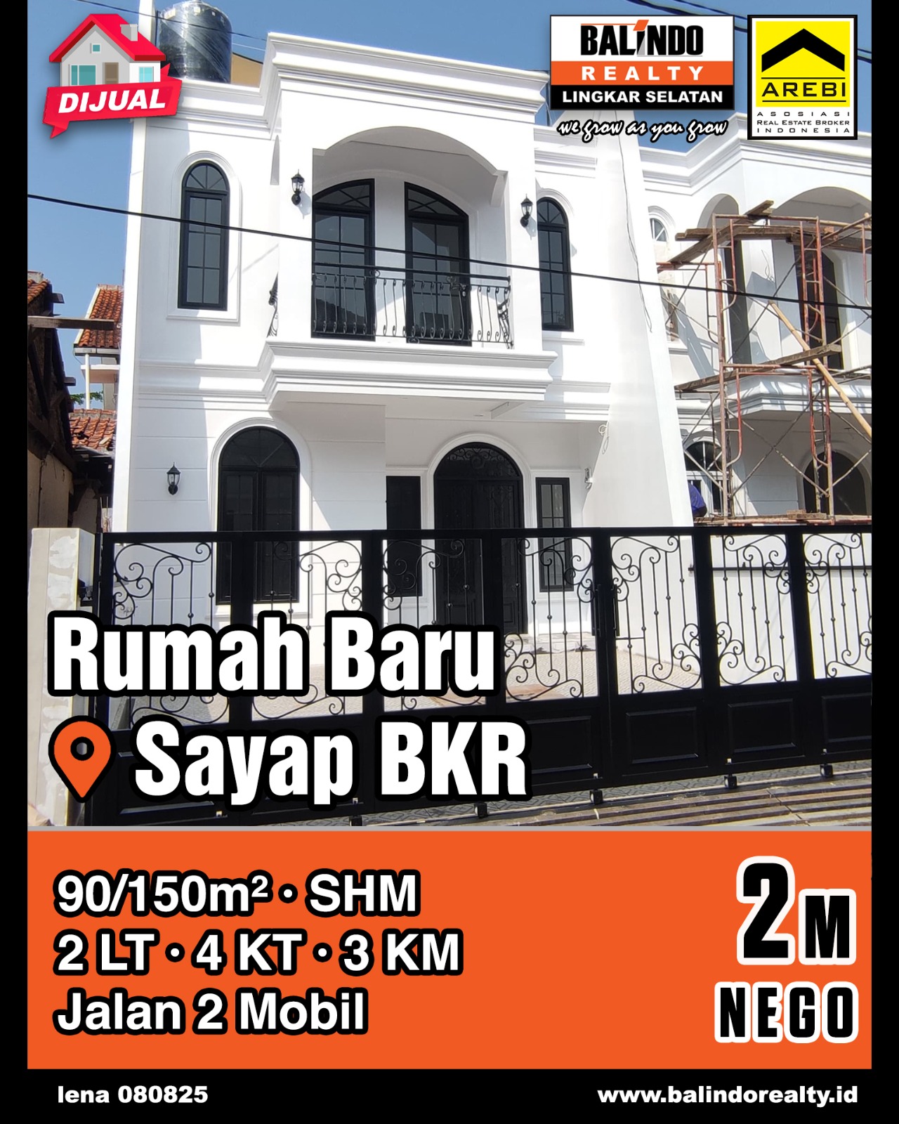 Dijual Rumah Baru Bagus dan Nyaman di Sayap BKR