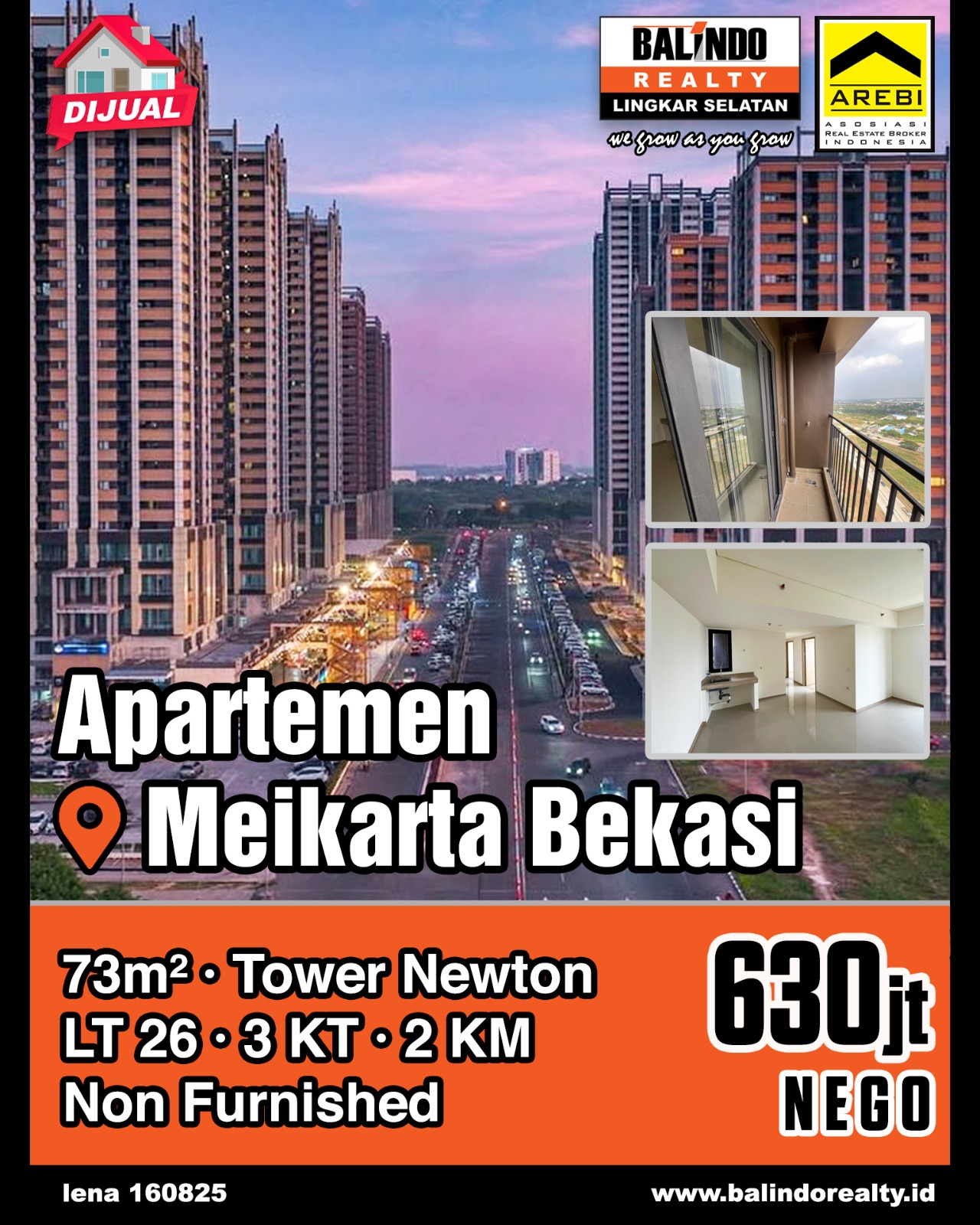 Dijual Apartemen View City di Meikarta Bekasi