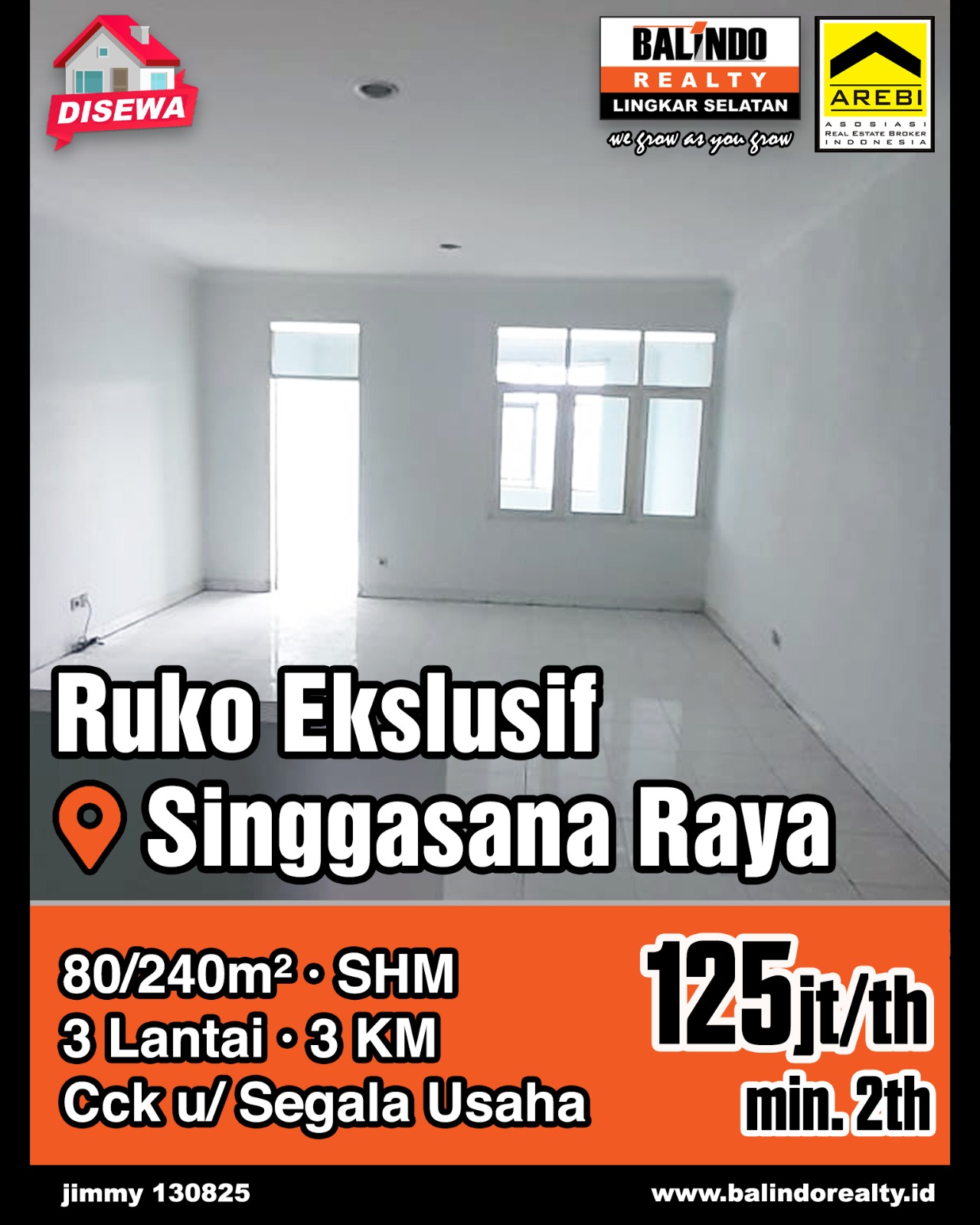 Dijual Ruko Ekslusif Strategis Tengah Kota di Singgasana Raya