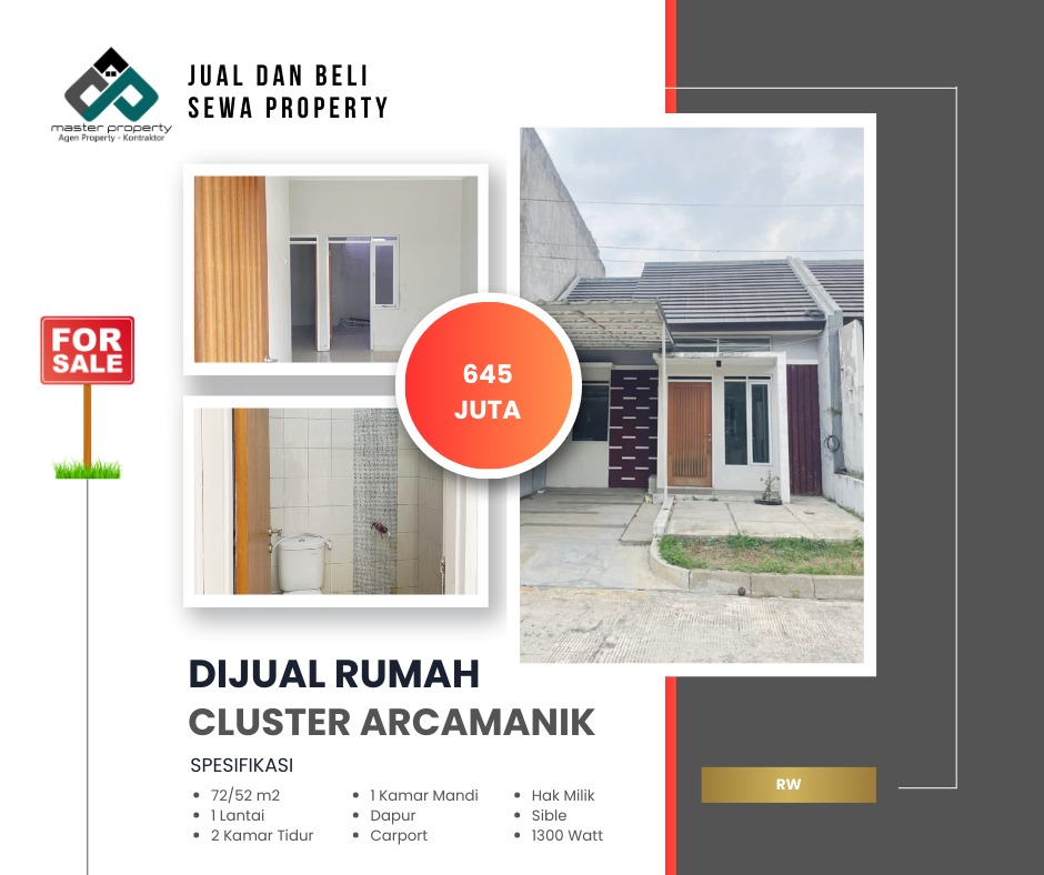 Rumah di Cluster Arcamanik – Murah 600 jutaan, Akses Strategis