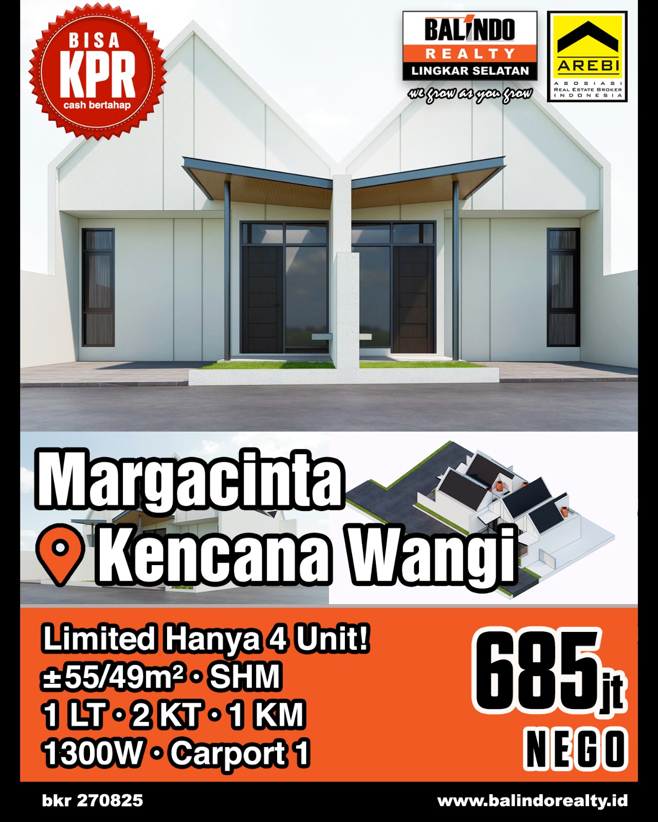 Rumah Nyaman Limited Hanya 4 Unit  Di Margacinta Kencana Wangi