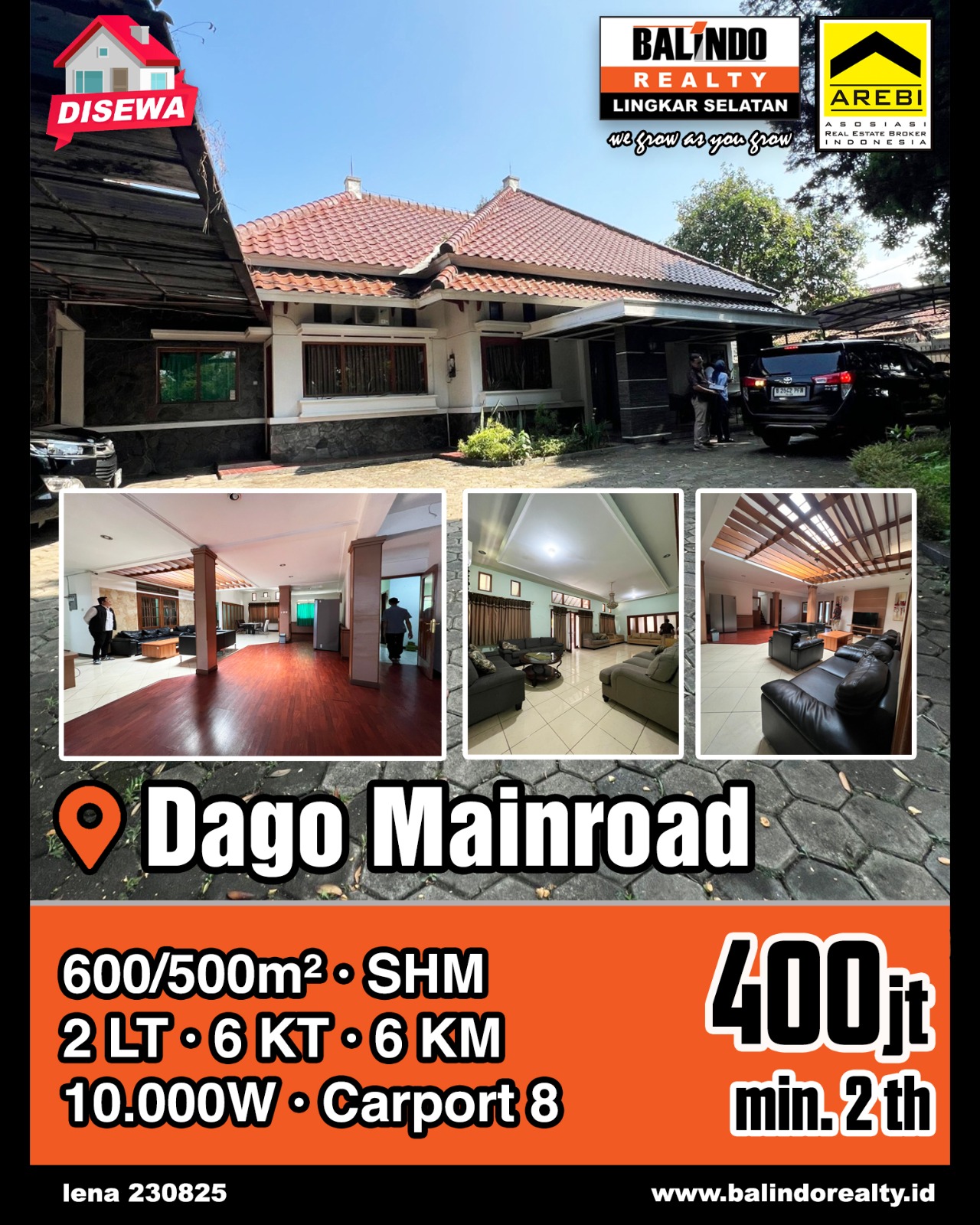 Disewakan Rumah Mewah dan Nyaman di Dago Mainroad