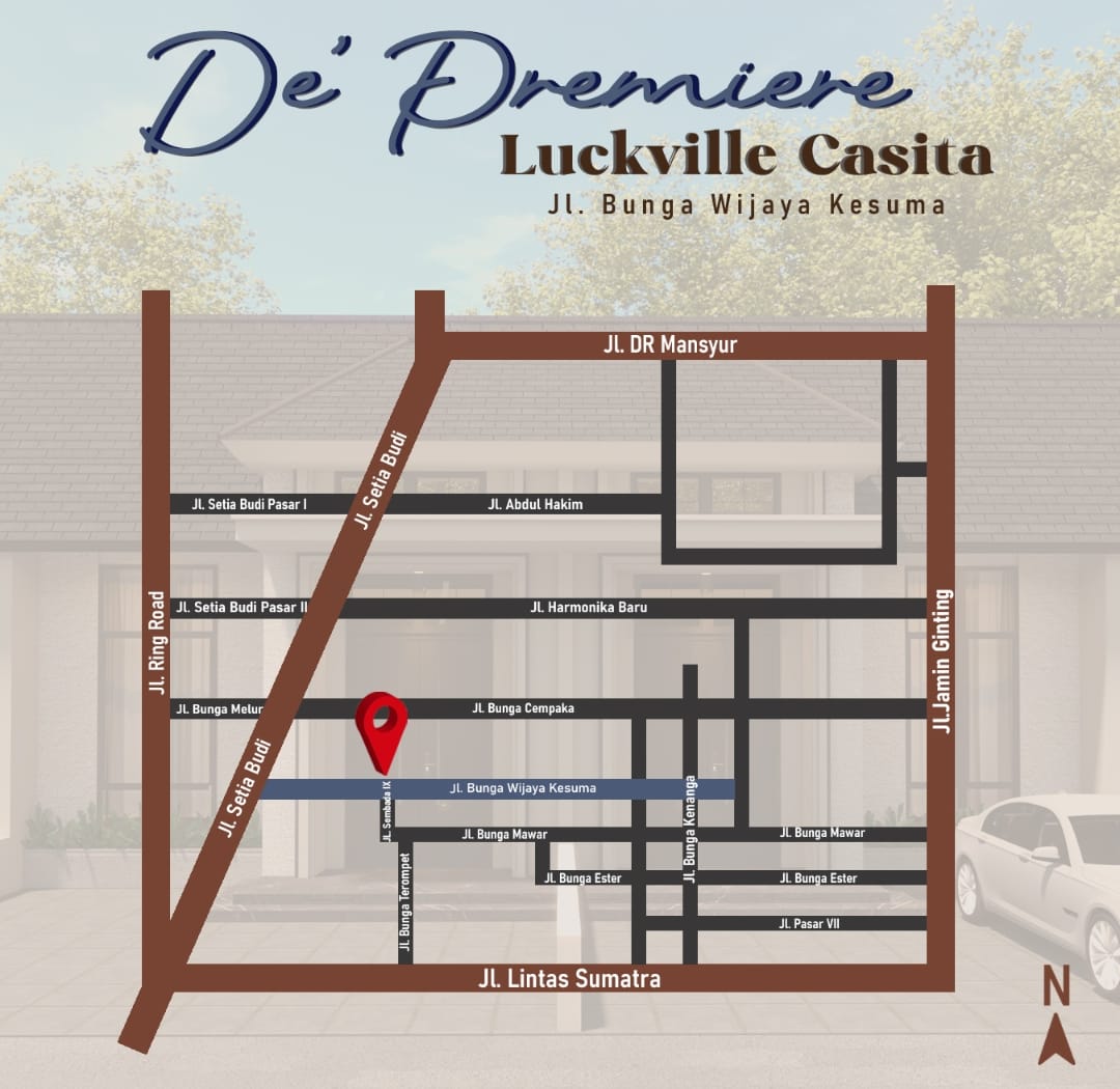 Hunian mewah kawasan elite Setiabudi dekat usu