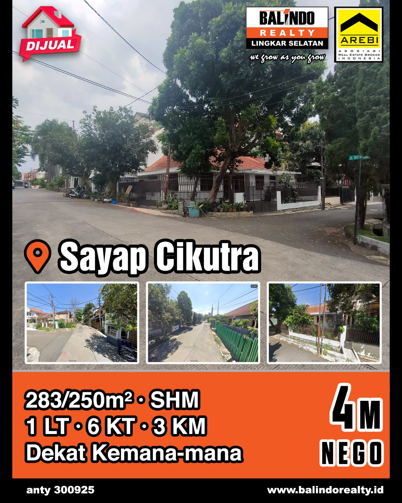 Dijual Rumah Bagus Dekat Kemana-mana di Sayap Cikutra