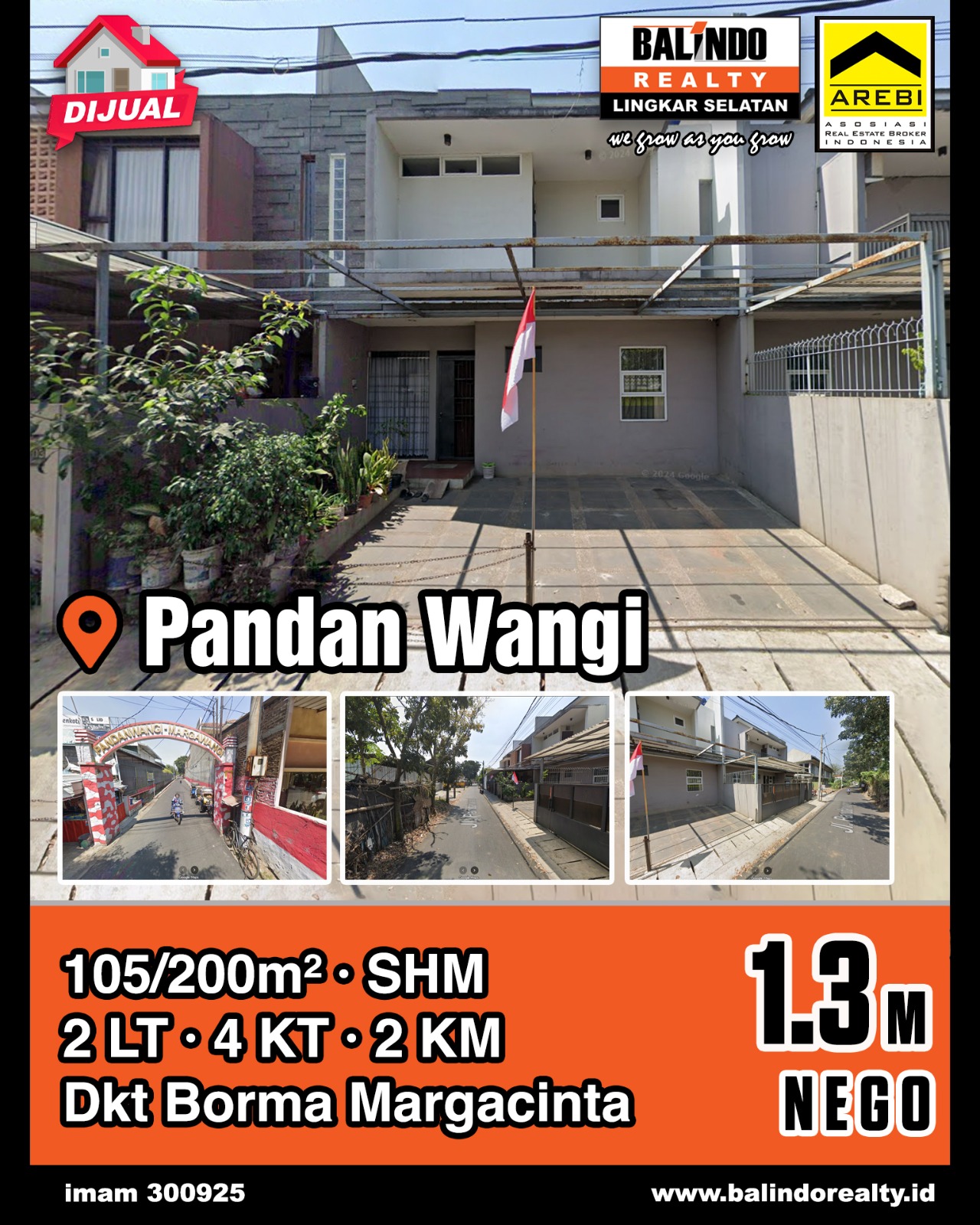 Dijual Rumah Nyaman Dekat Borma Margacinta di Pandan Wangi