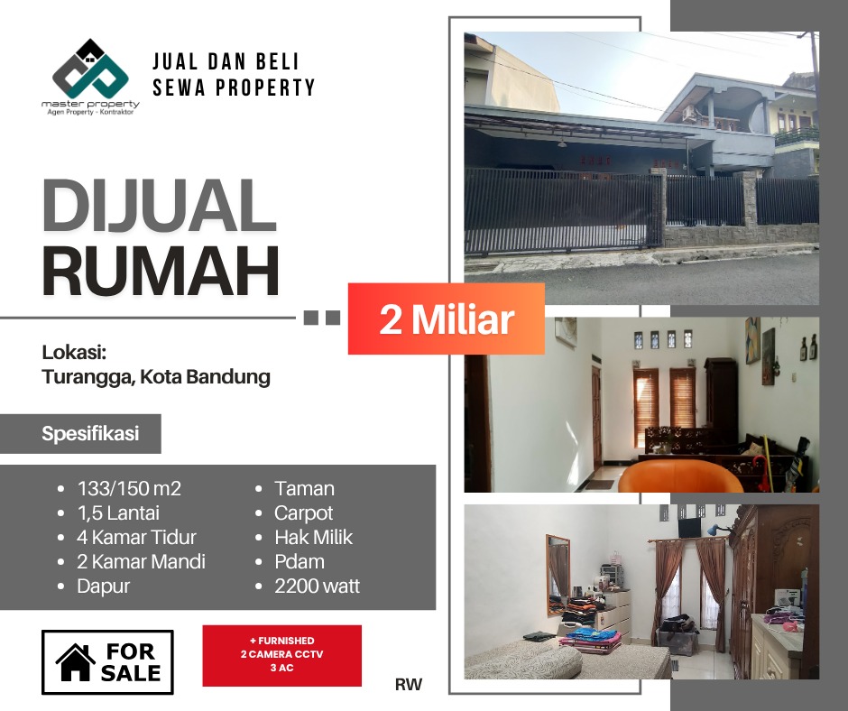 Dijual rumah kokoh super strategis di area Turangga Lengkong