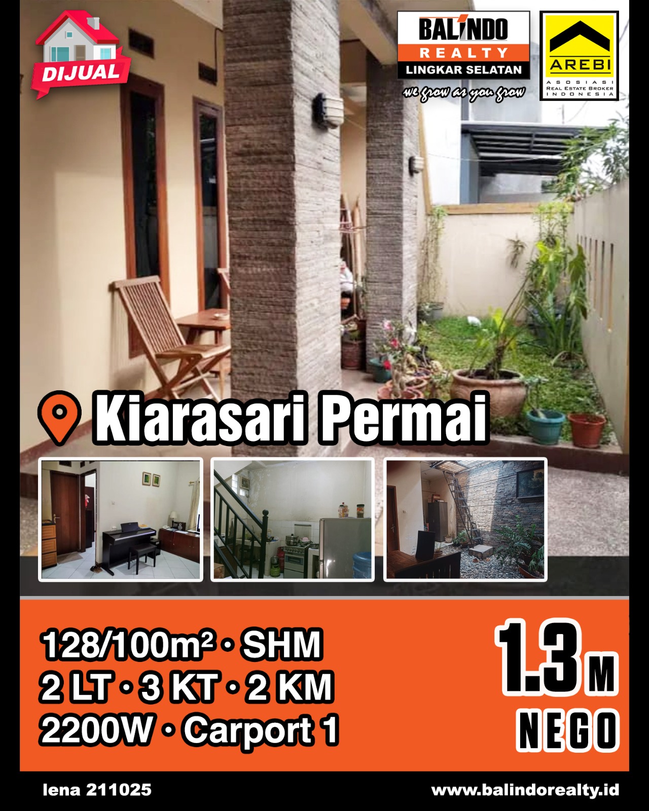 Dijual Rumah Bagus dan Nyaman di Kiarasari Permai