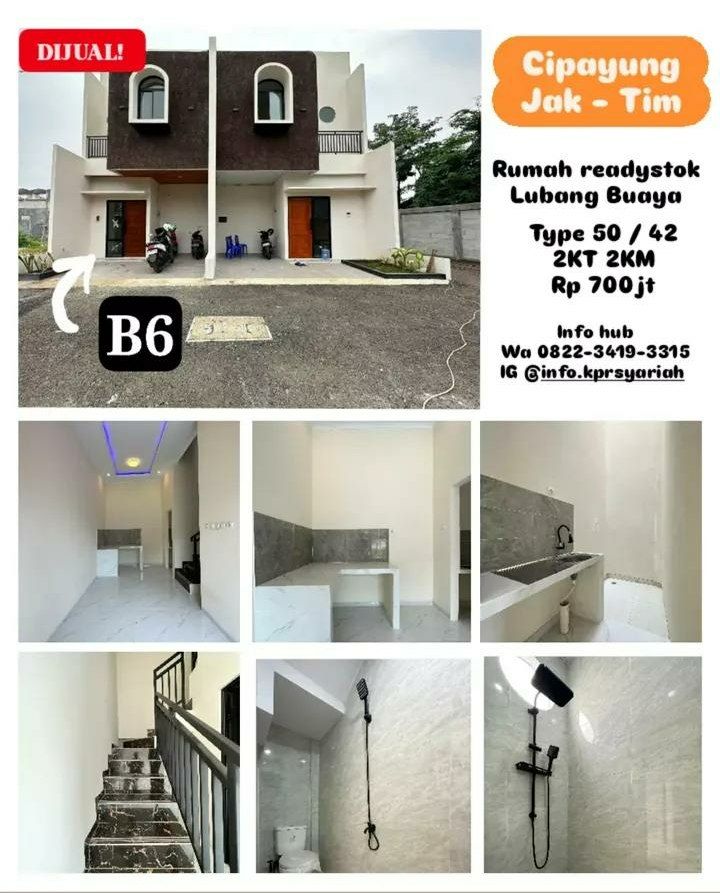 Rumah readystok di Lubang Buaya Cipayung Jakarta Timur