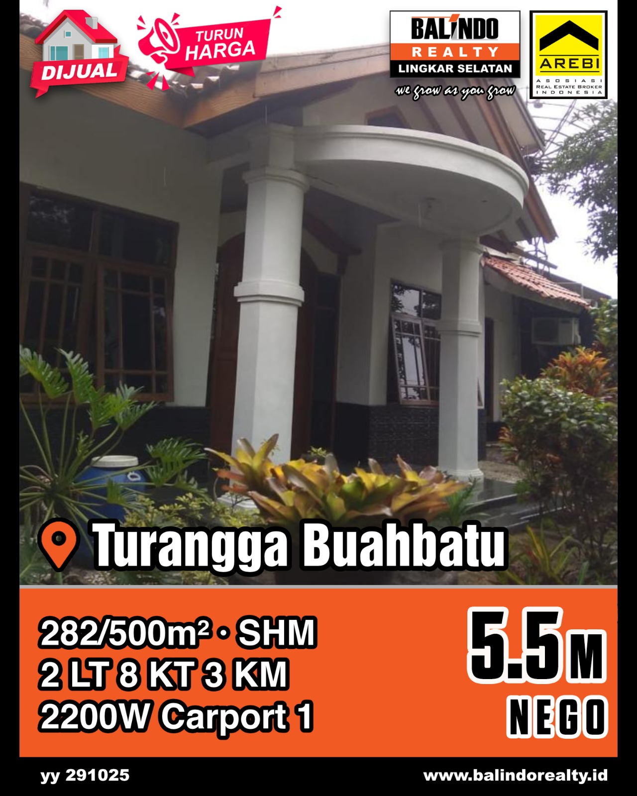 Dijual Rumah 2 Lantai Nyaman dan Asri di Turangga Buahbatu