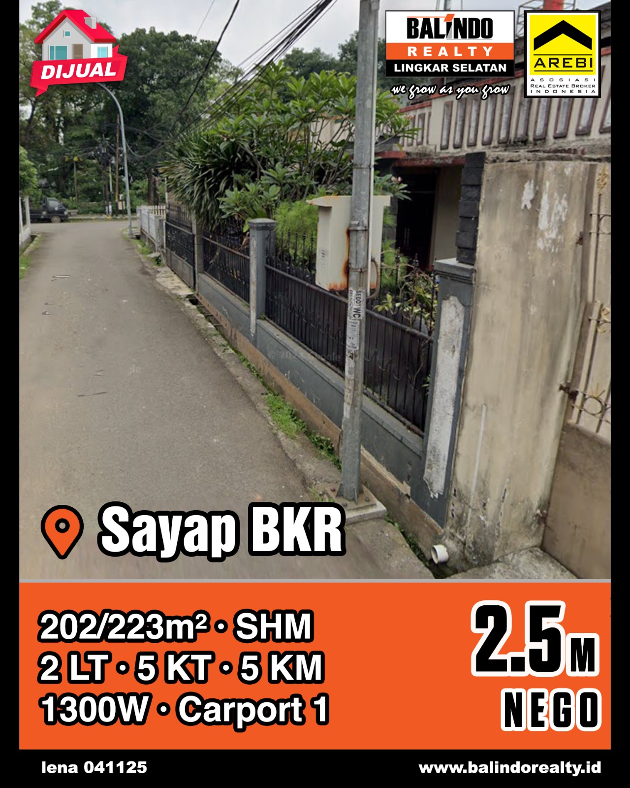 Dijual Rumah Nyaman 2 Lantai di Sayap BKR